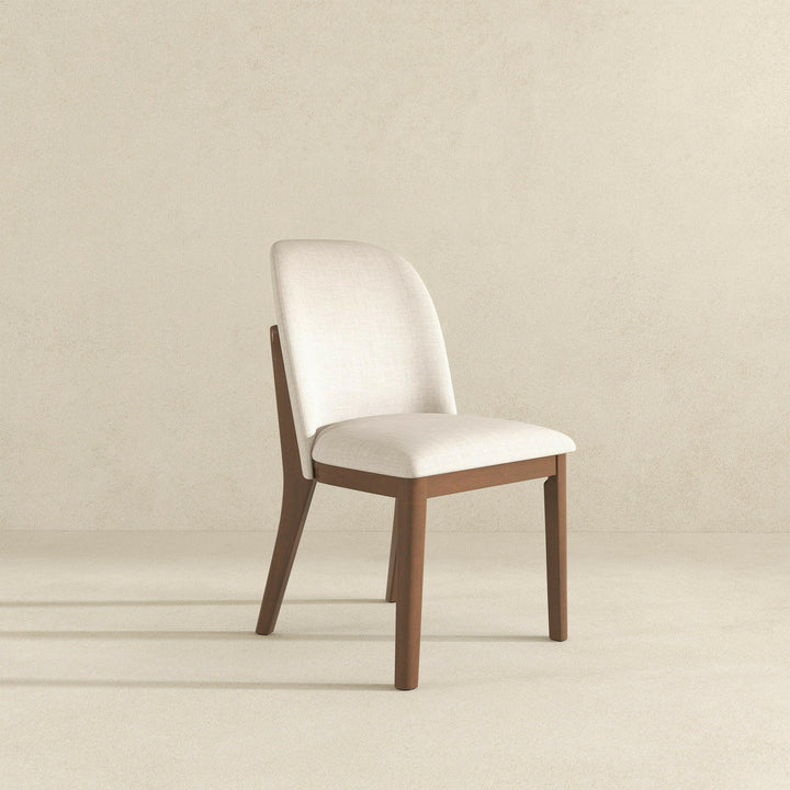 Kaitlyn Beige Linen Dining Chair Set Of 2.