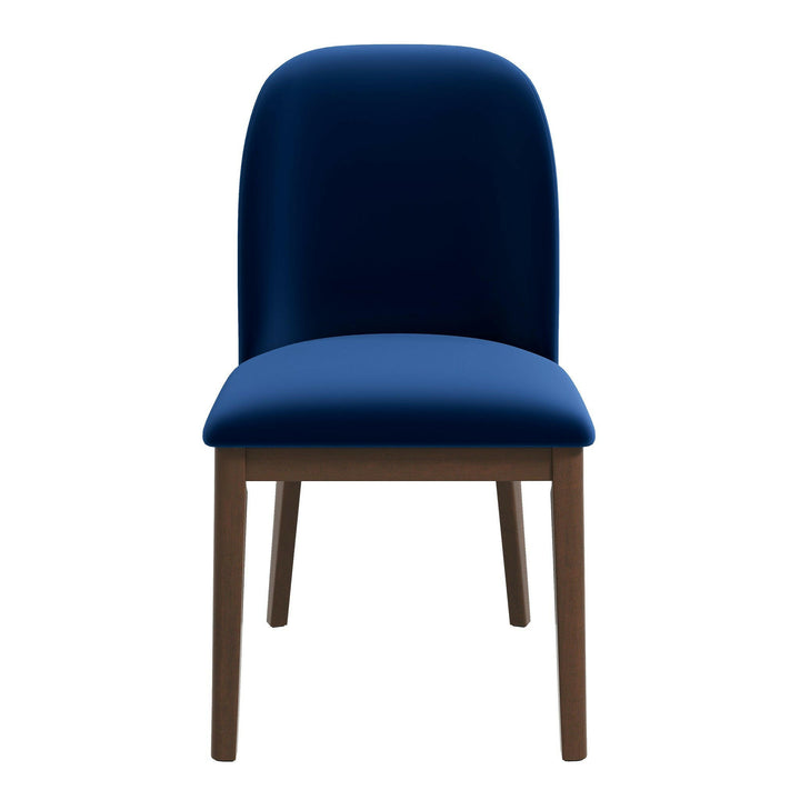 Kaitlyn Navy Blue Velvet Dining Chair (Set Of 2).