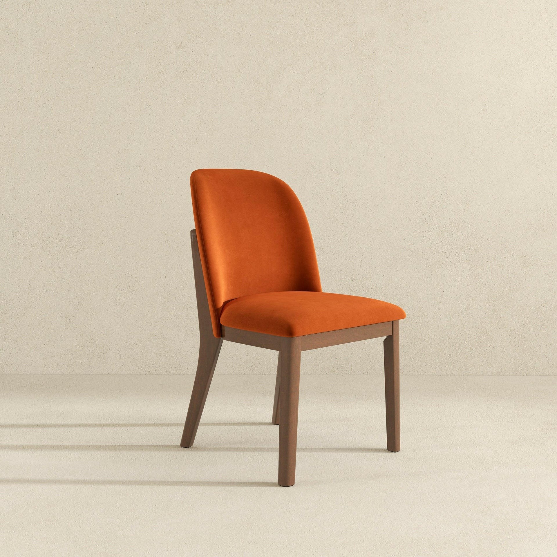 Kaitlyn Burnt Orange Velvet Dining Chair (Set Of 2).