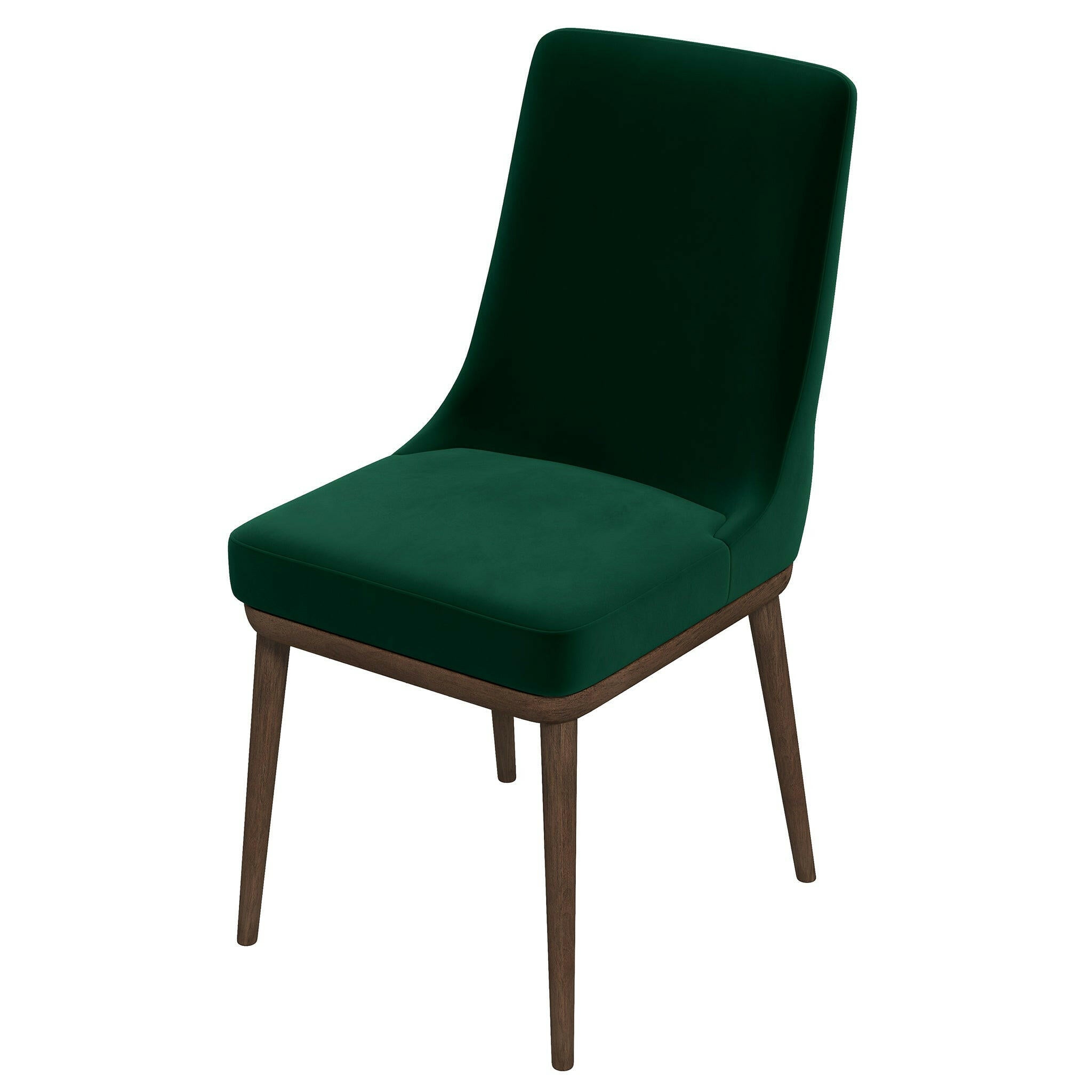 Kate Green Velvet Solid Wood Dining Chair (Set Of 2).