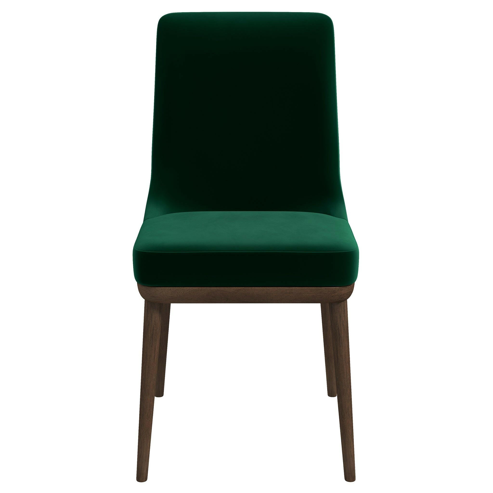 Kate Green Velvet Solid Wood Dining Chair (Set Of 2).