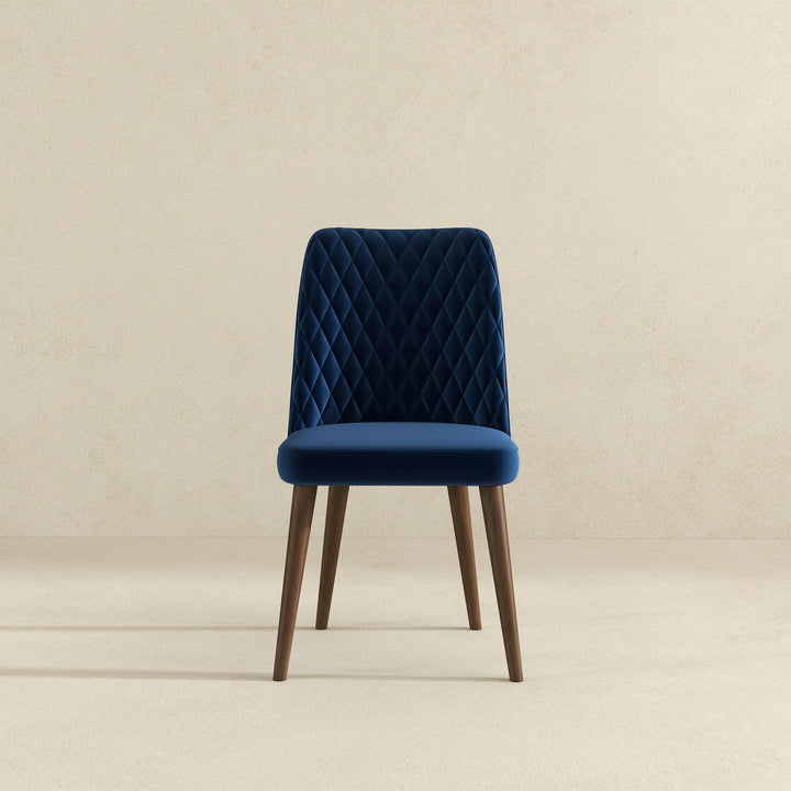 Katie Navy Blue Velvet Dining Chair (Set Of 2).