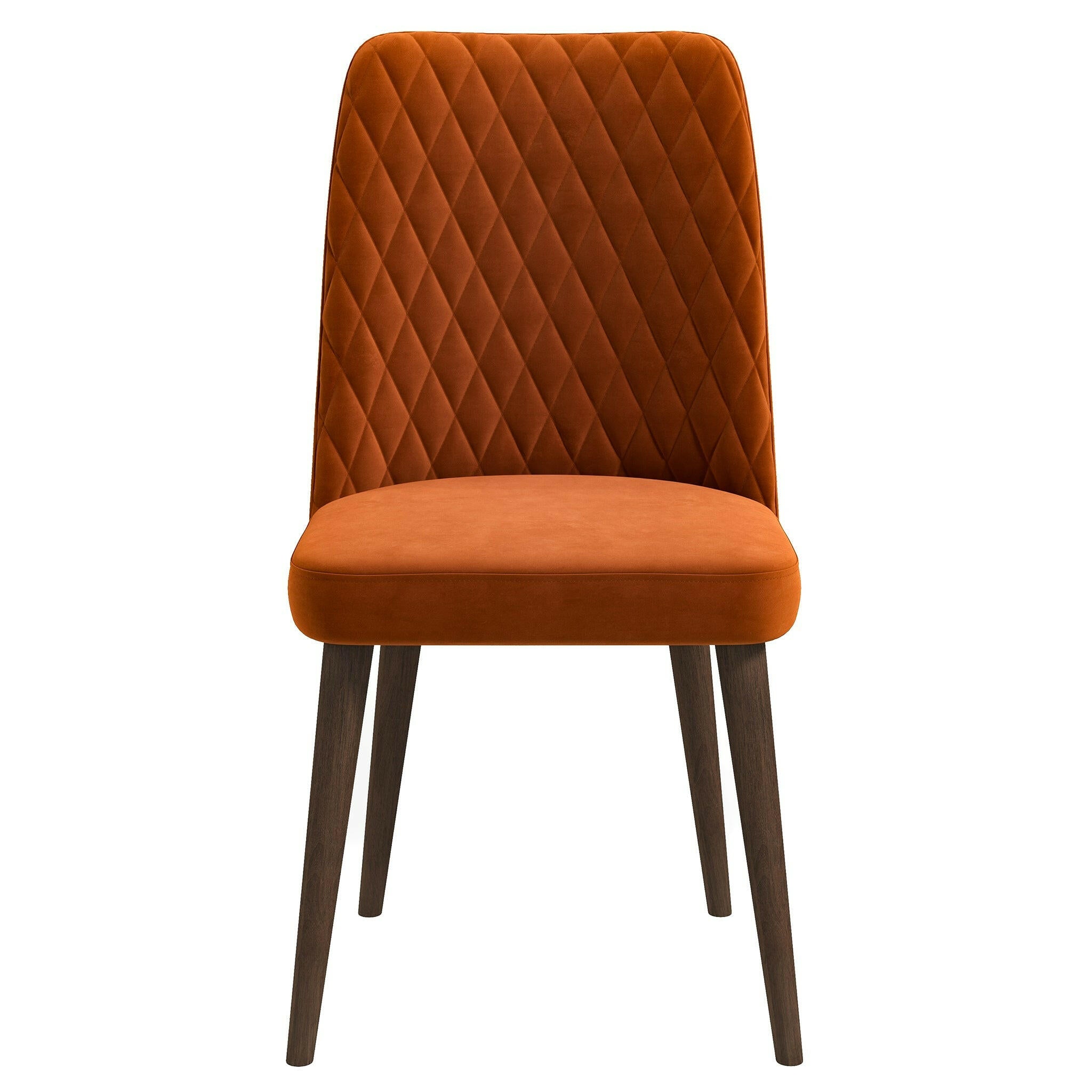 Katie Burnt Orange Velvet Dining Chair (Set Of 2).