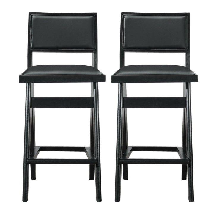 Keira Black PU Bar Stool (Set of 2).