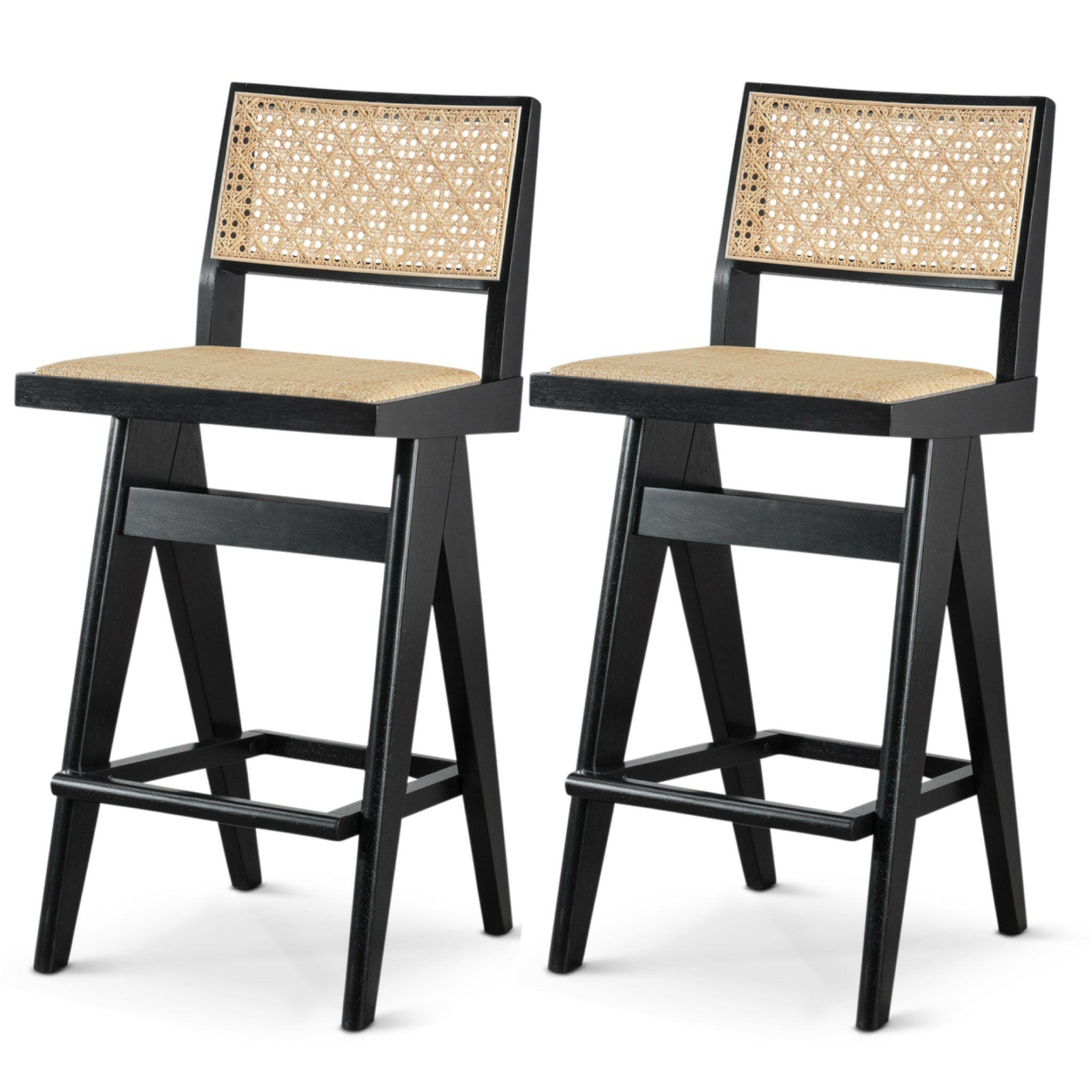 Keira Rattan Bar Stool (Set of 2).