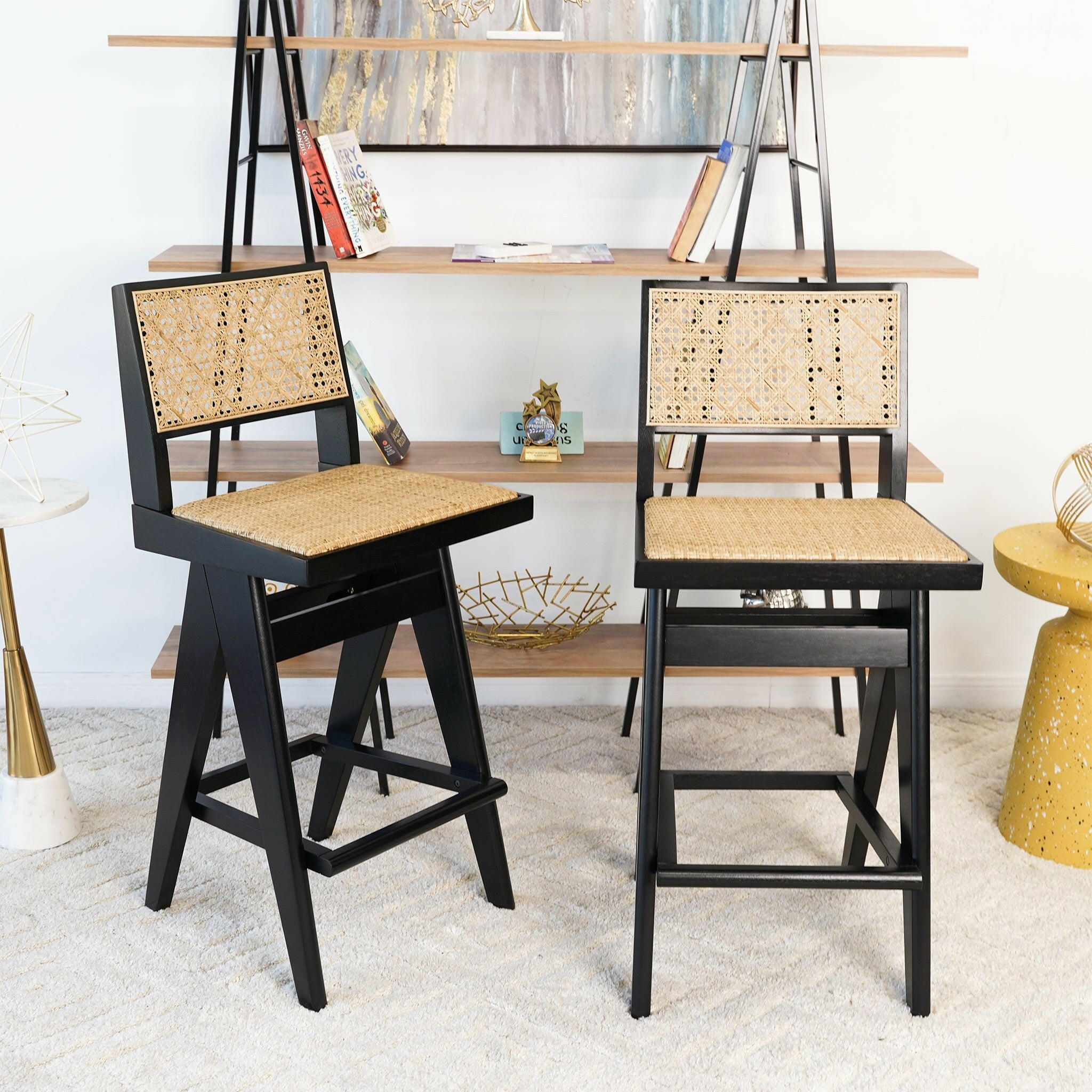 Keira Rattan Bar Stool (Set of 2).