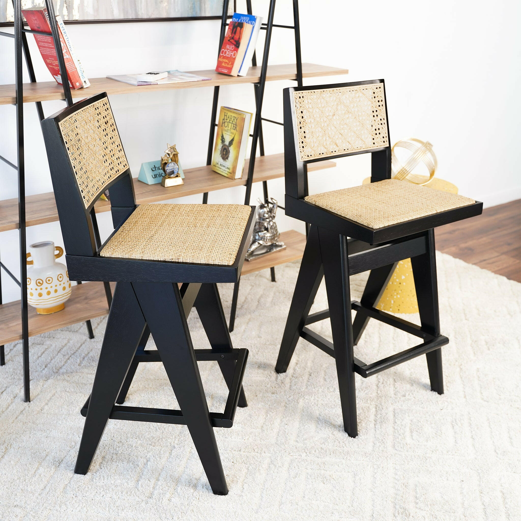 Keira Rattan Bar Stool (Set of 2).