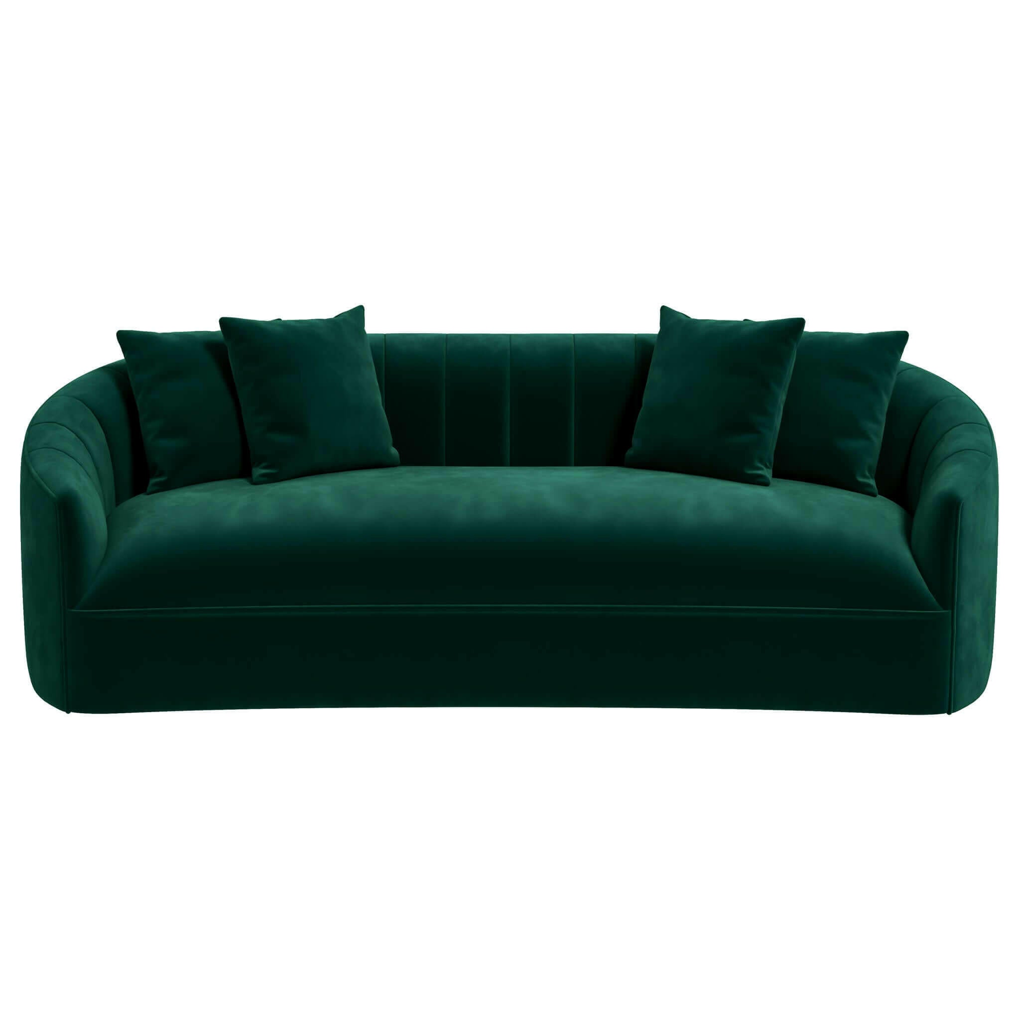 Kante Green Velvet Sofa.