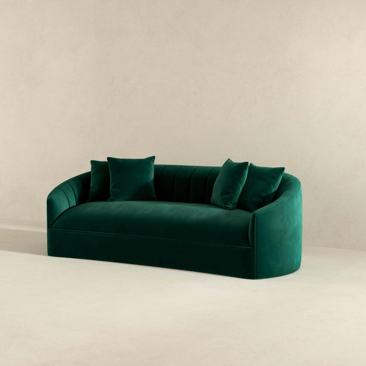 Kante Green Velvet Sofa.