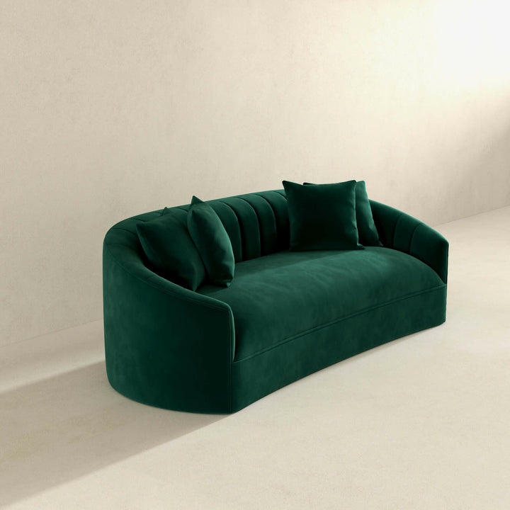 Kante Green Velvet Sofa.