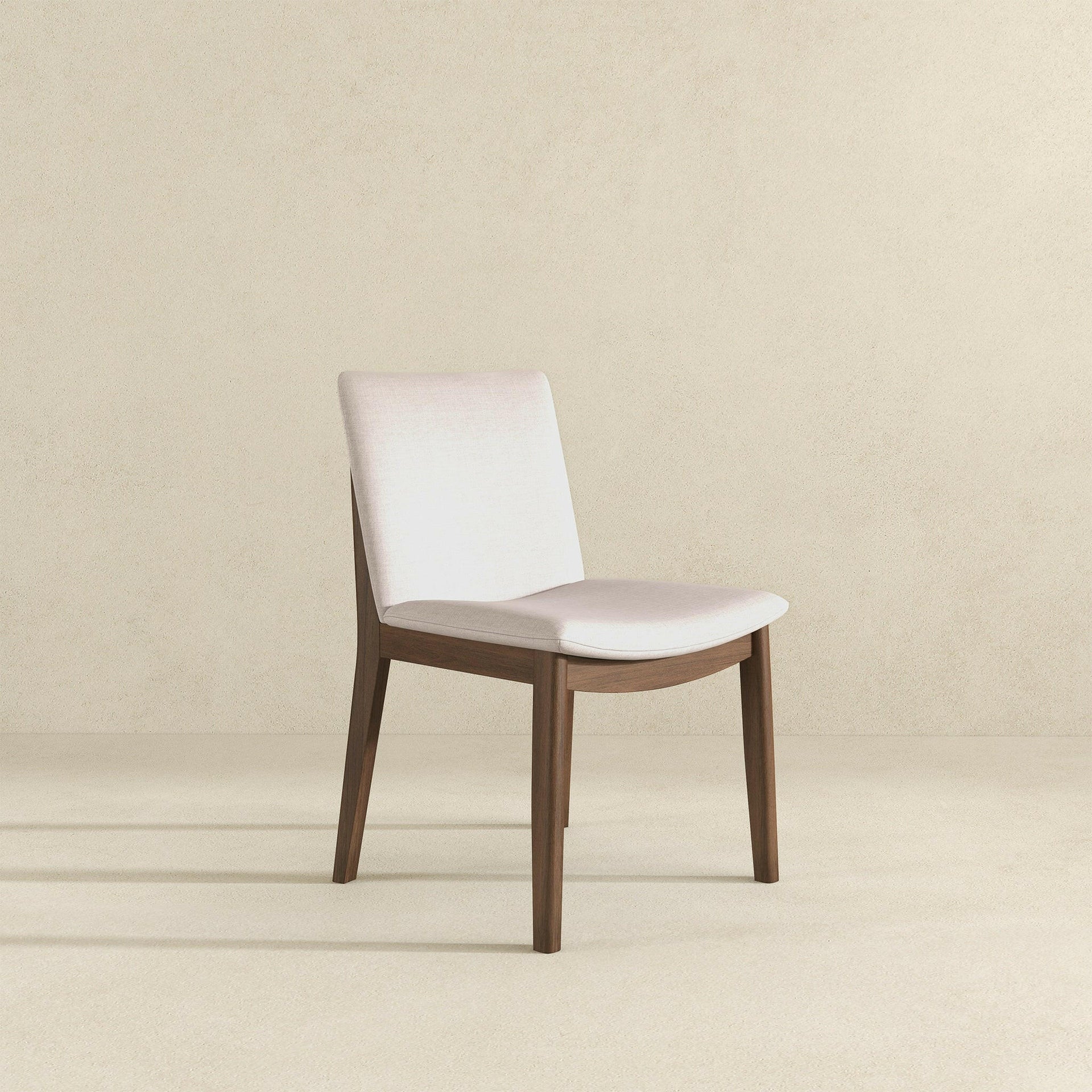 Laura Beige Linen Solid Wood Dining Chair (Set Of 2).