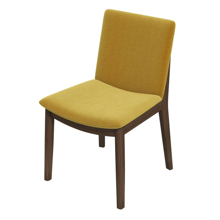 Laura Gold Velvet Solid Wood Dining Chair (Set Of 2).