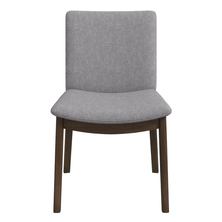 Laura Light Grey Linen Solid Wood Dining Chair (Set Of 2).