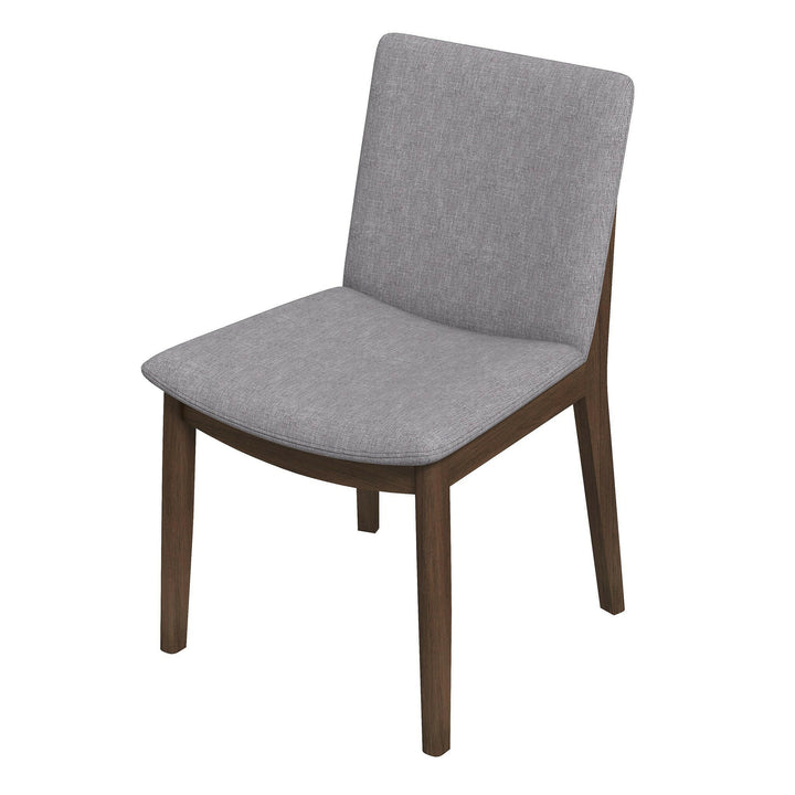 Laura Light Grey Linen Solid Wood Dining Chair (Set Of 2).