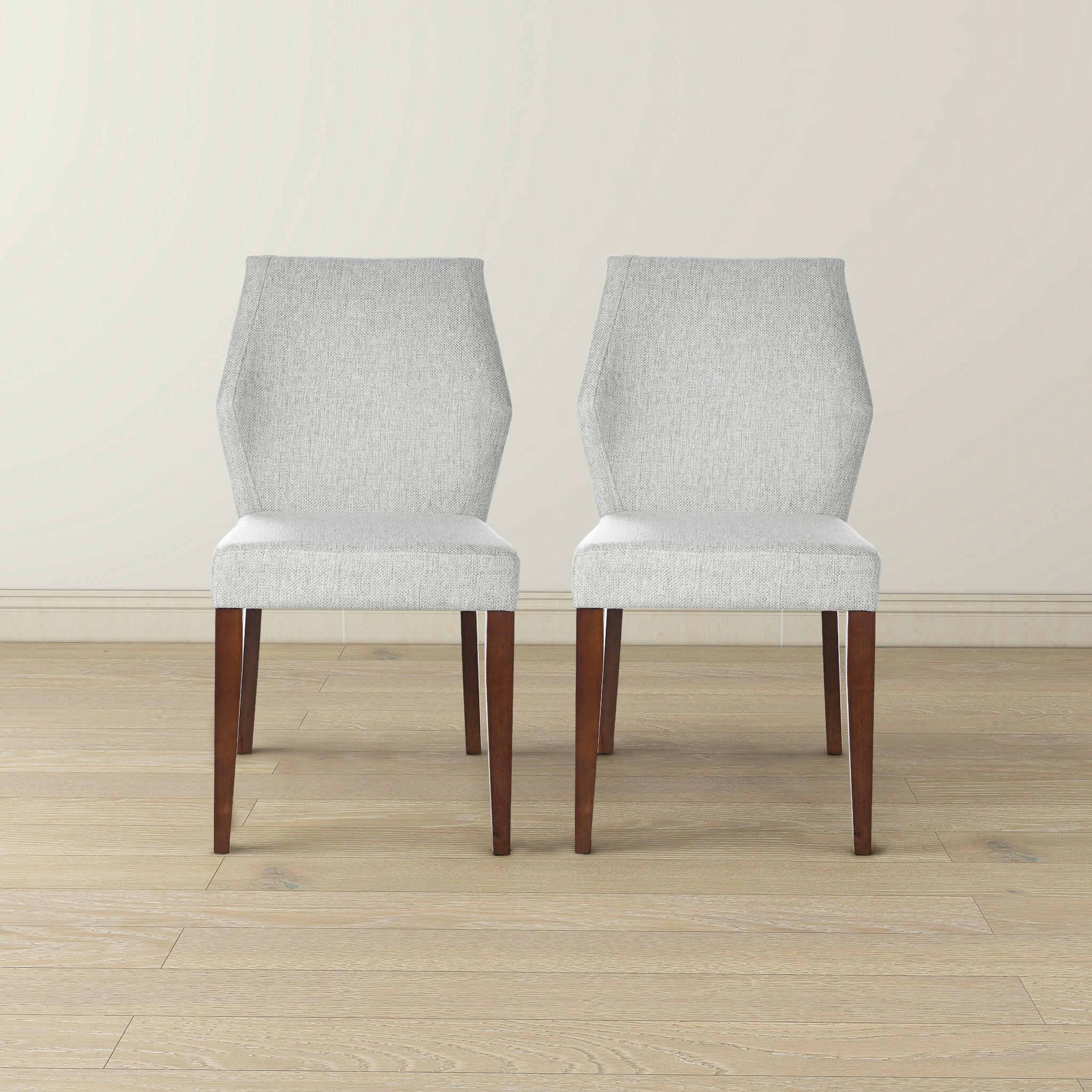 Luca Light Grey Fabric Dining Chair (Set Of 2).