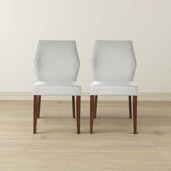 Luca Light Grey Fabric Dining Chair (Set Of 2).