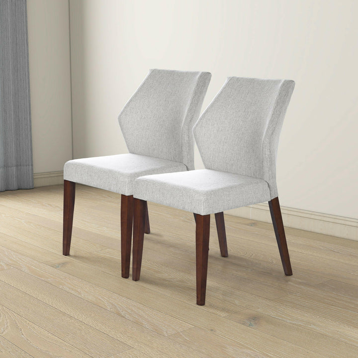 Luca Light Grey Fabric Dining Chair (Set Of 2).