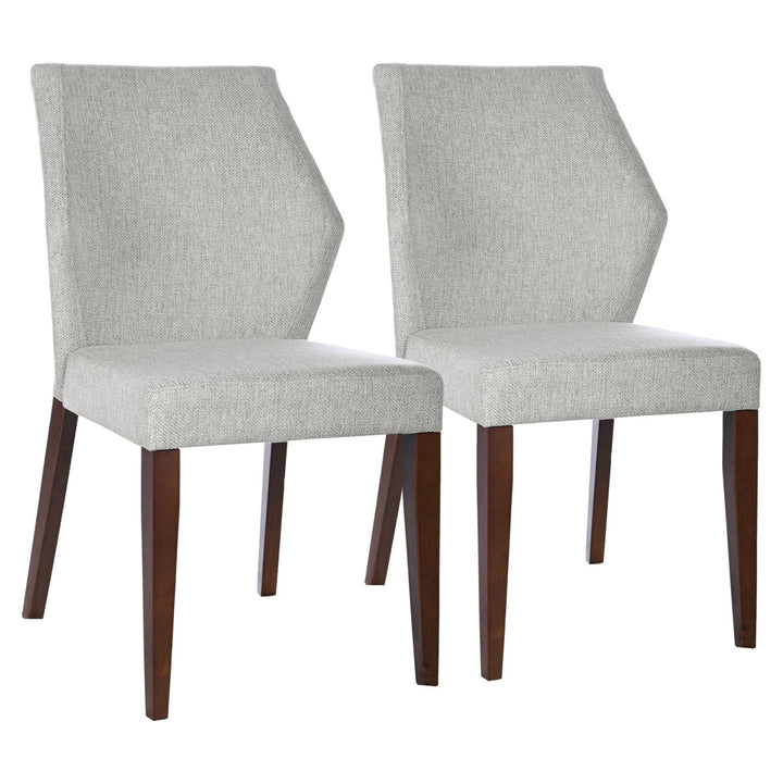 Luca Light Grey Fabric Dining Chair (Set Of 2).