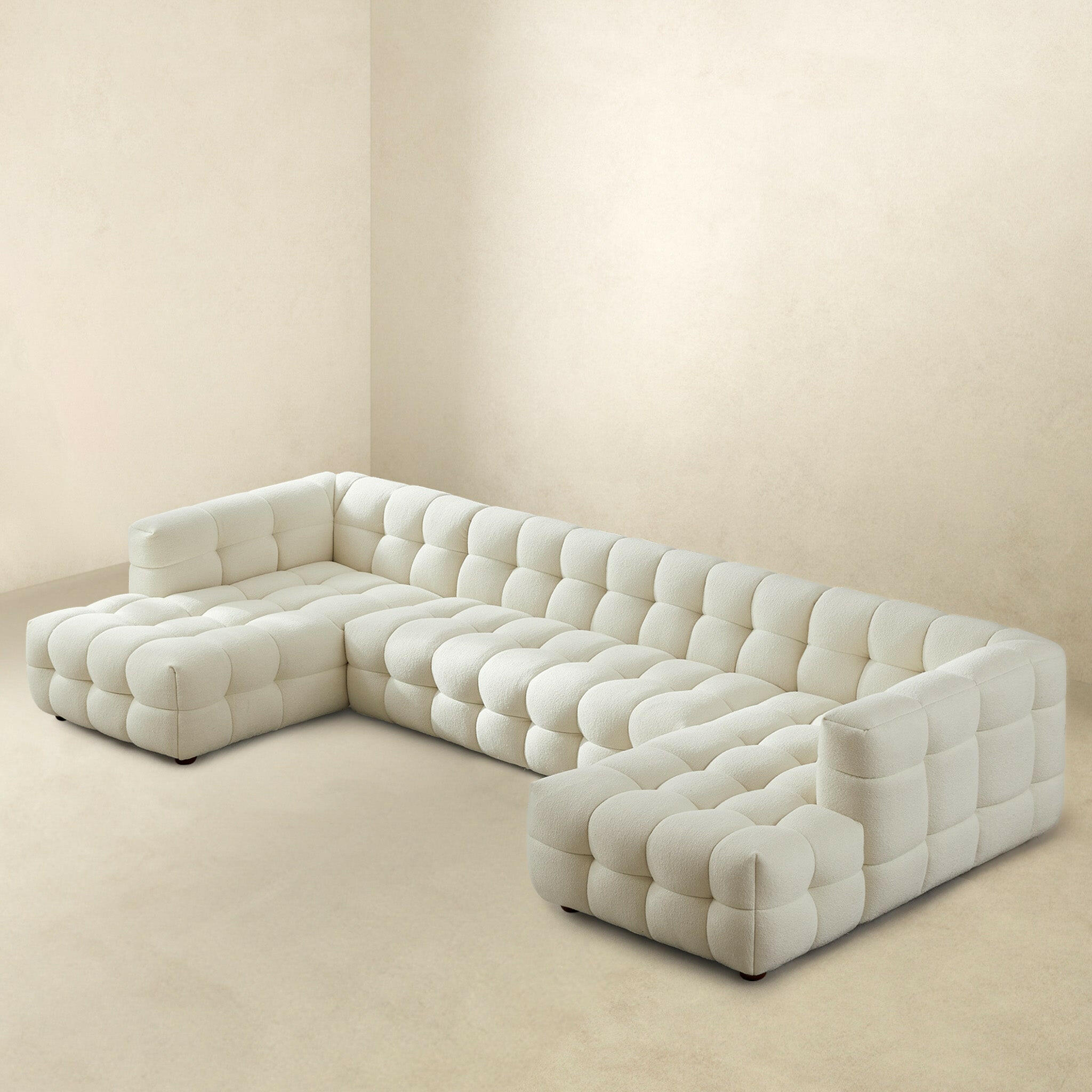 Morrison U Shape Corner Sofa (Cream Boucle).