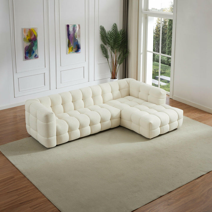 Morrison Right Sectional Sofa (Cream Boucle).