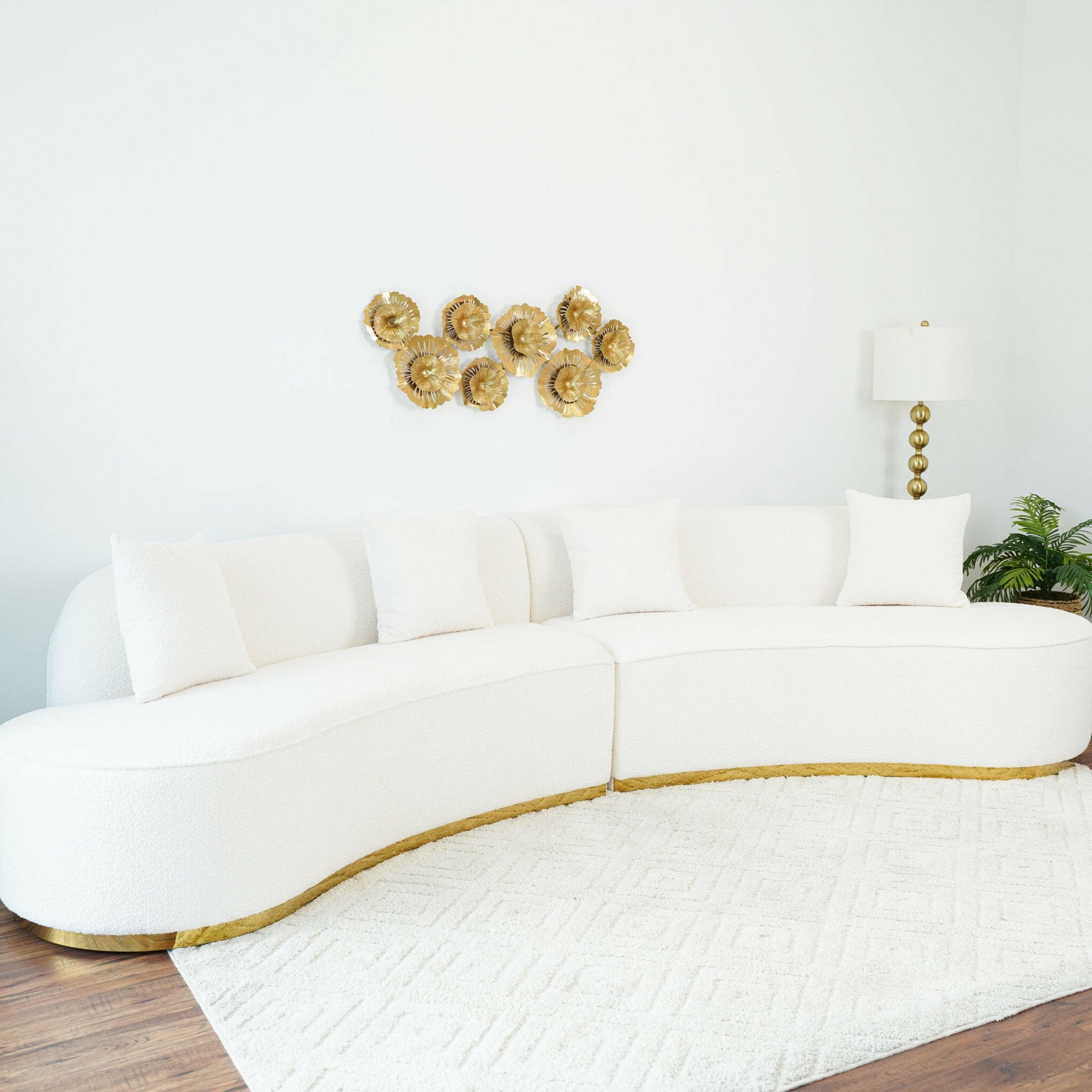 Otero Ivory Boucle Sofa.