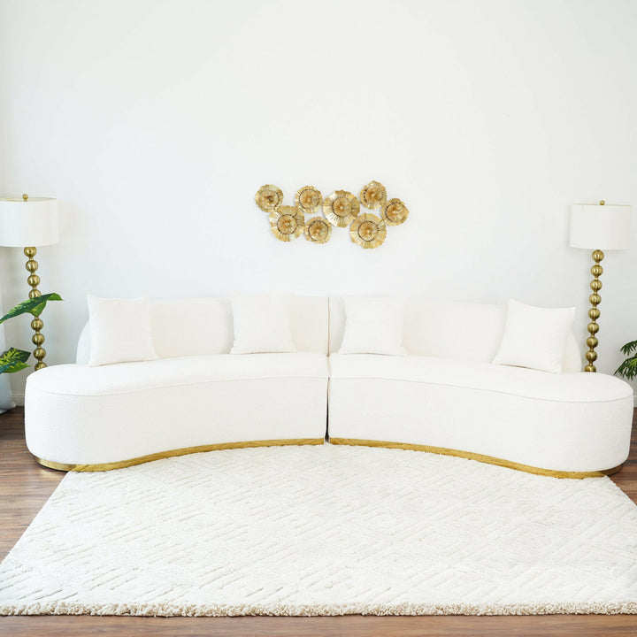 Otero Ivory Boucle Sofa.