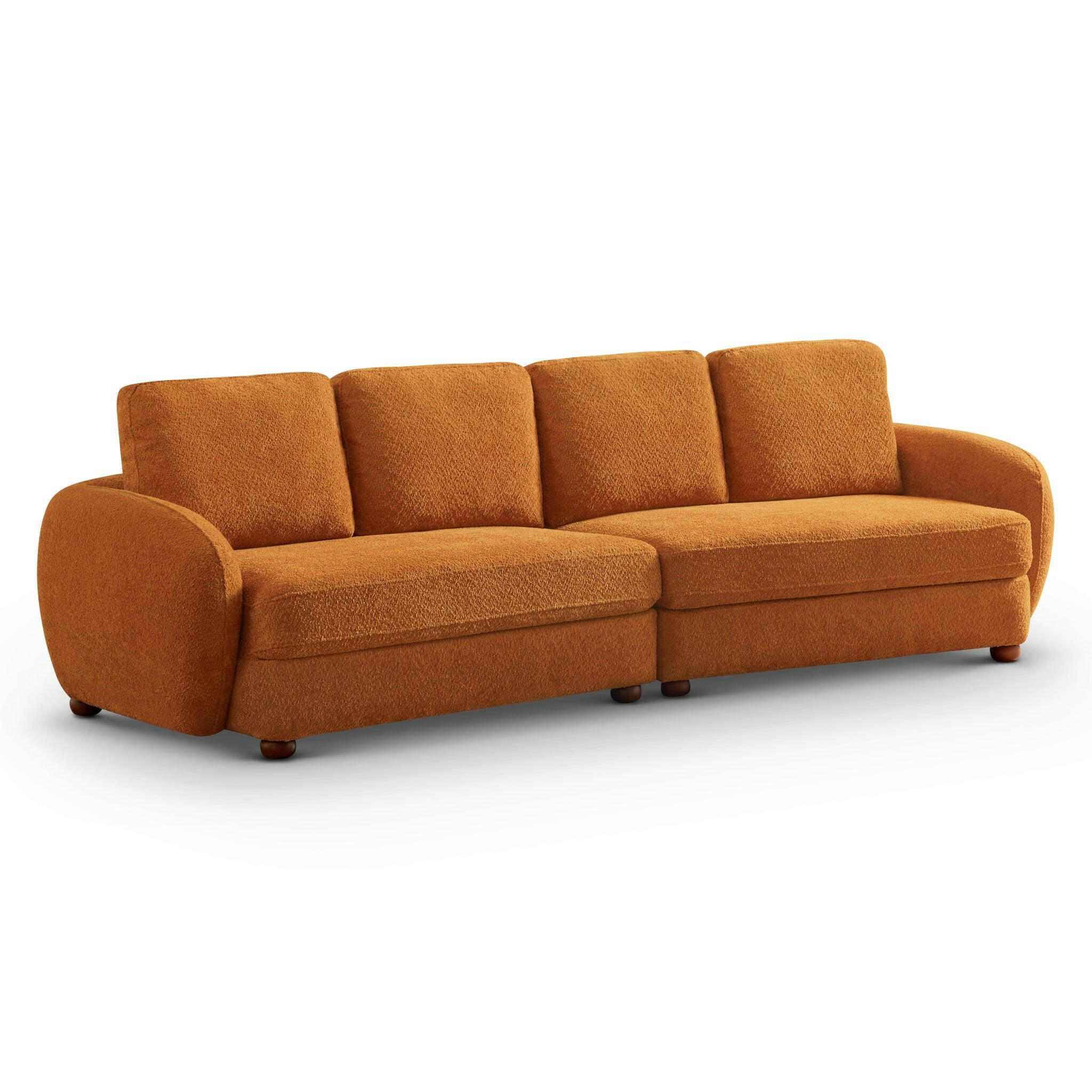 Paton 114.5" Boucle Fabric Sofa.