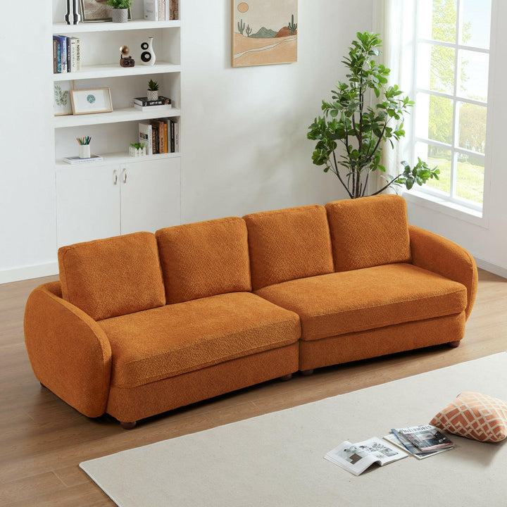 Paton 114.5" Boucle Fabric Sofa.