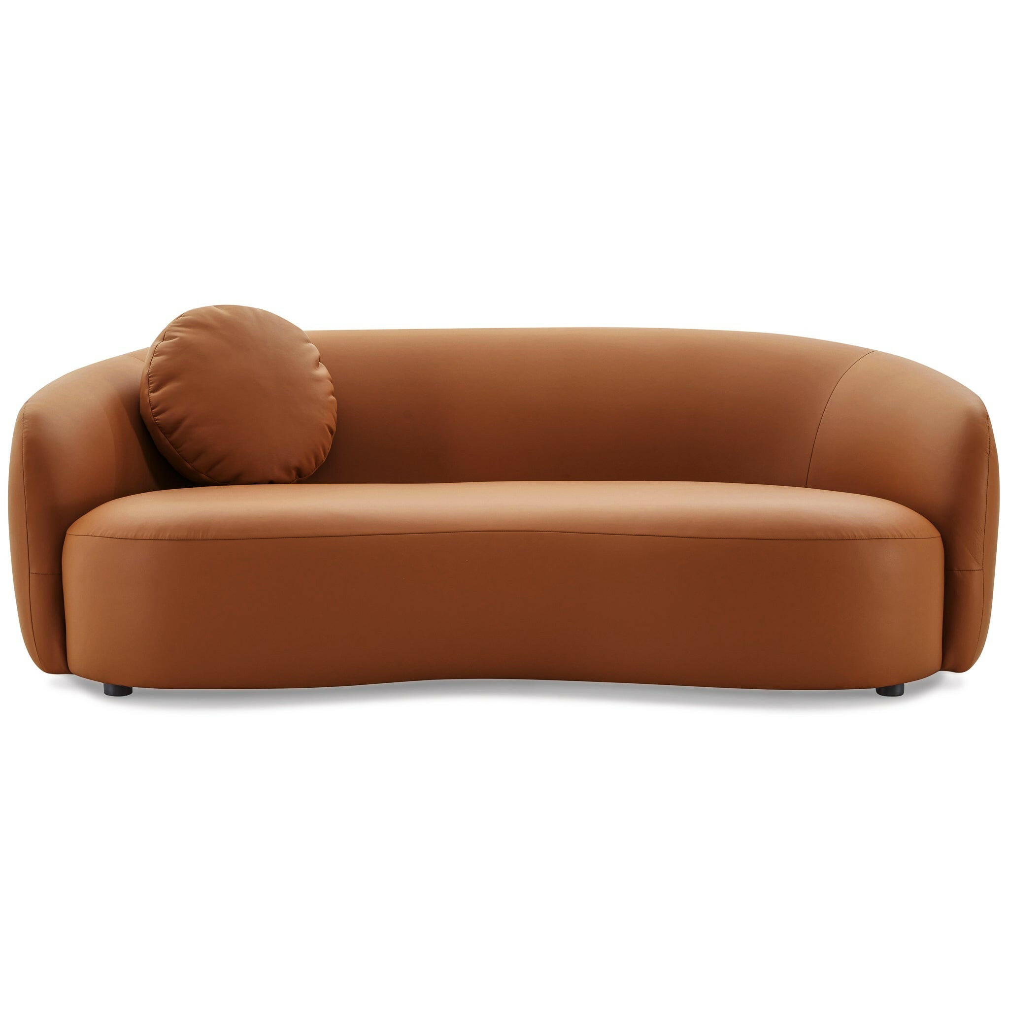 Porter Cognac PU Leather Sofa.