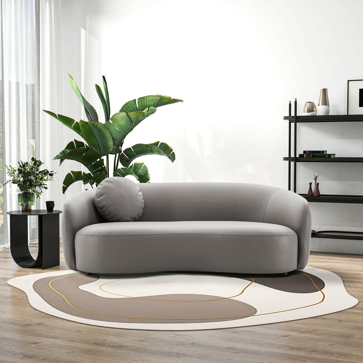 Porter Grey PU Leather Sofa.