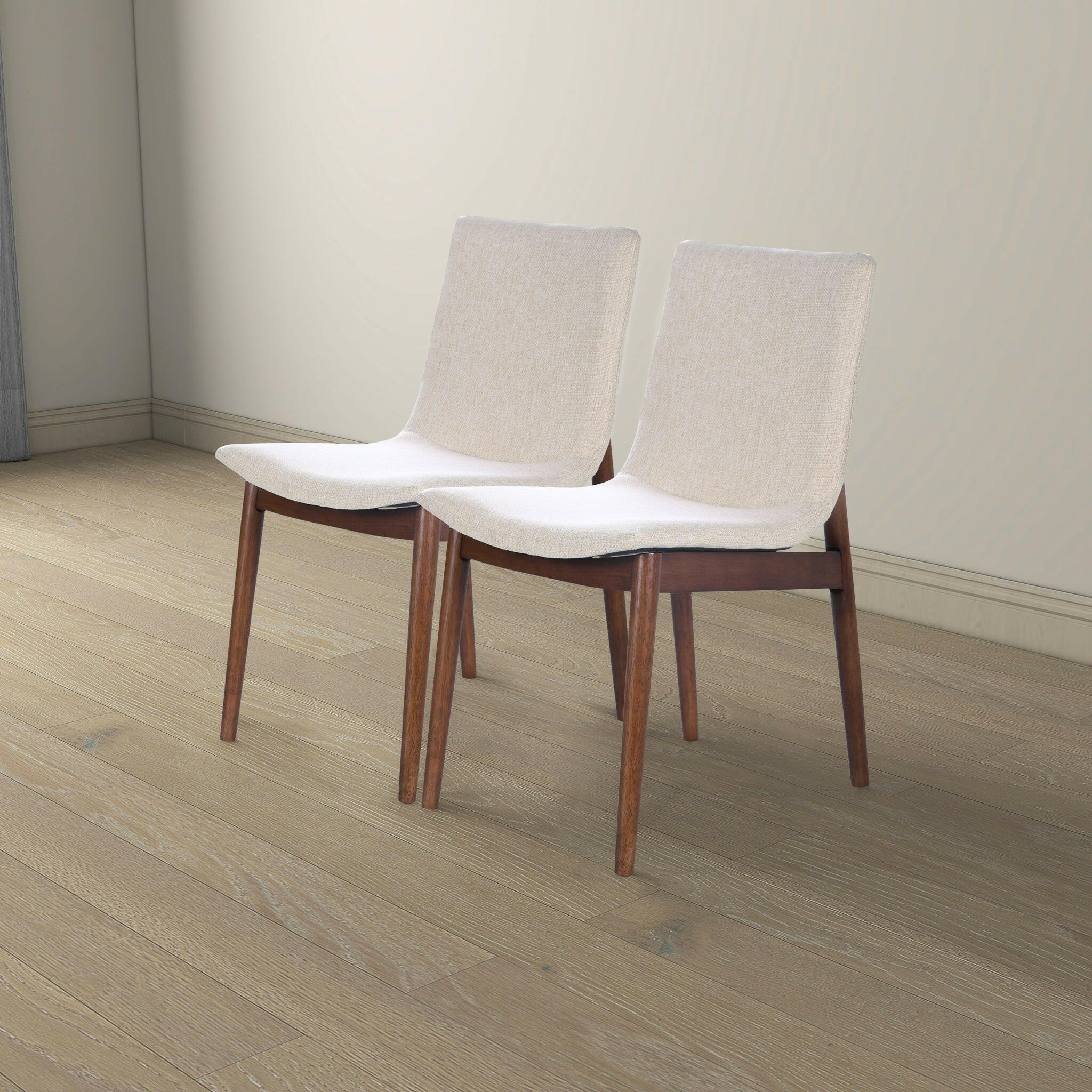 Ravel Beige Fabric Dining Chair Set of 2.