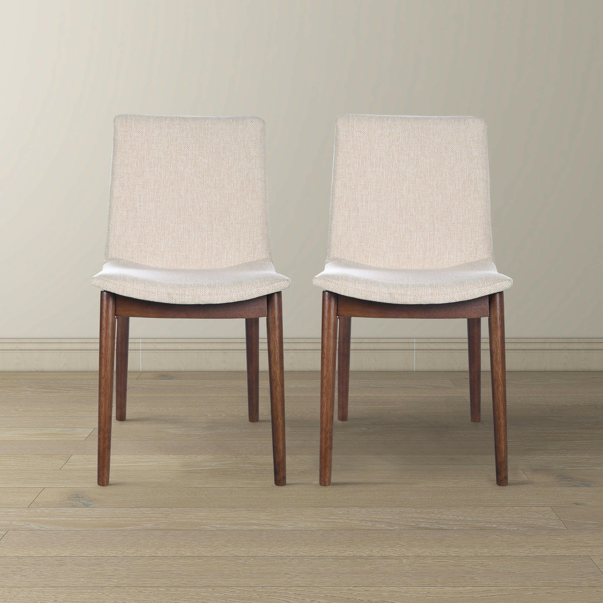 Ravel Beige Fabric Dining Chair Set of 2.