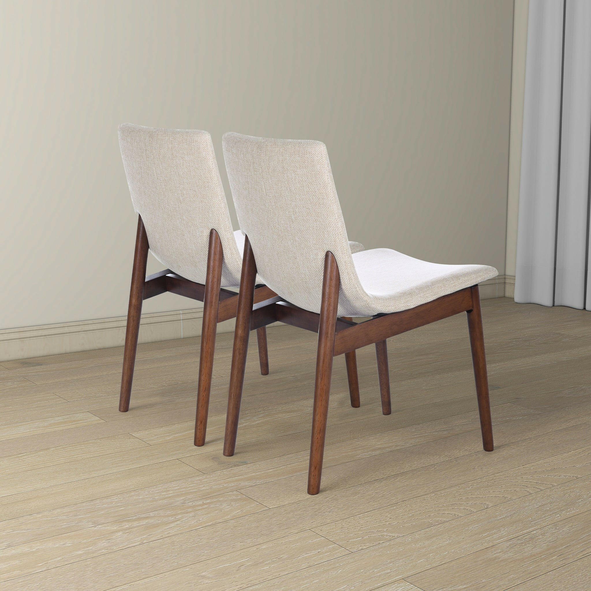 Ravel Beige Fabric Dining Chair Set of 2.