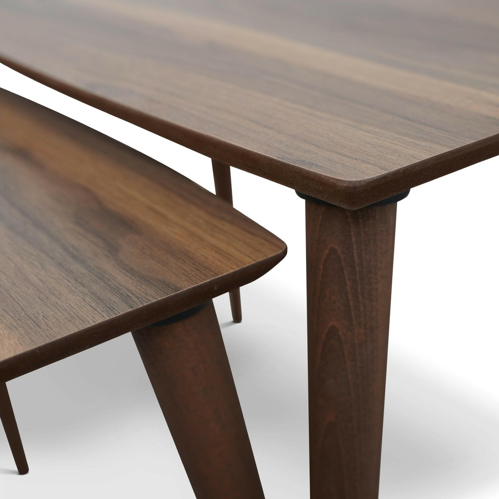 Ronald MDF Nesting Accent Tables In Walnut (Set Of 3).