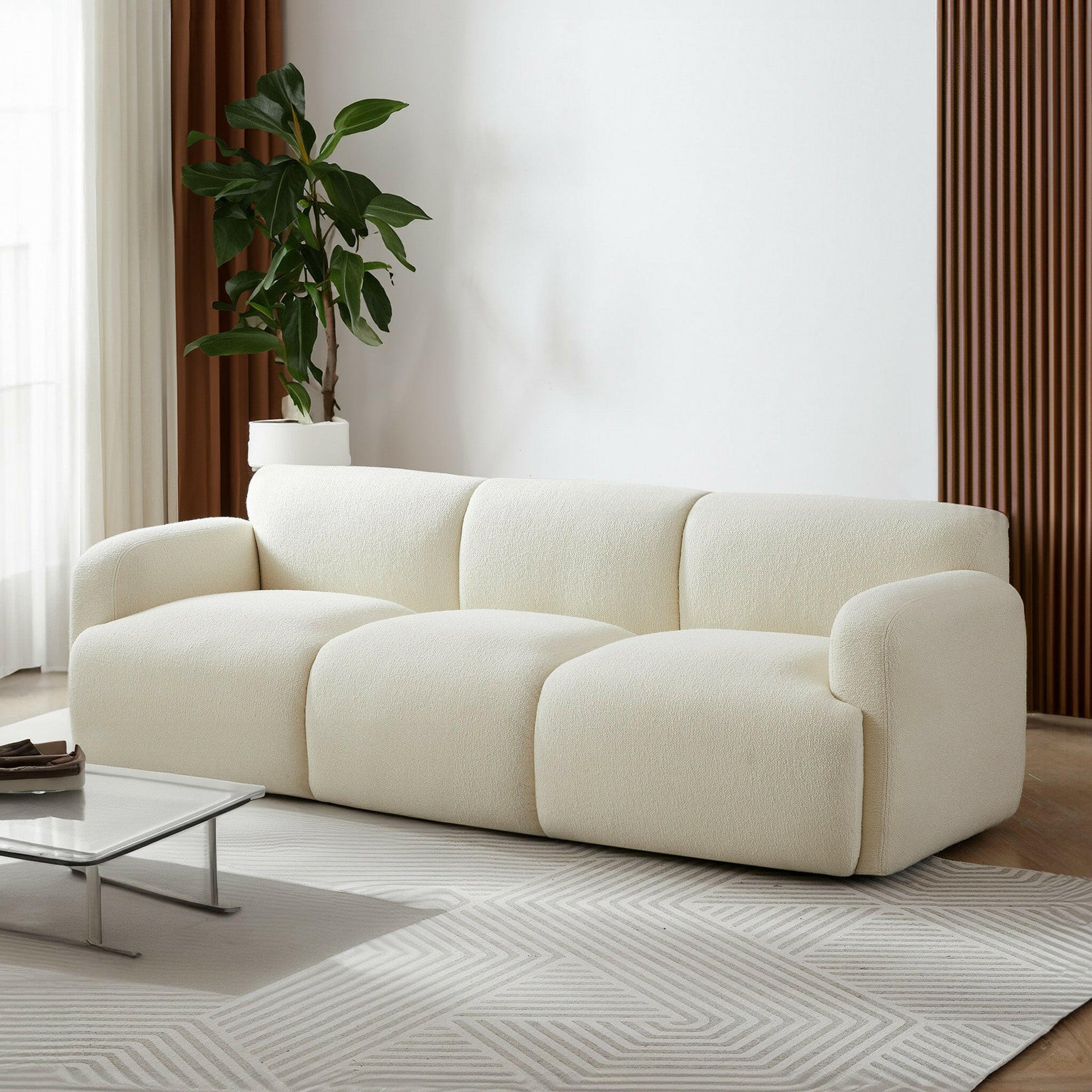 Simone Sofa (Cream Boucle).