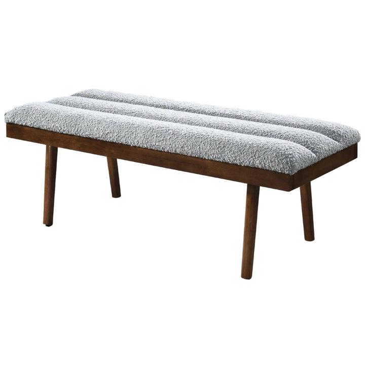 Troni Light Grey Boucle Bench.