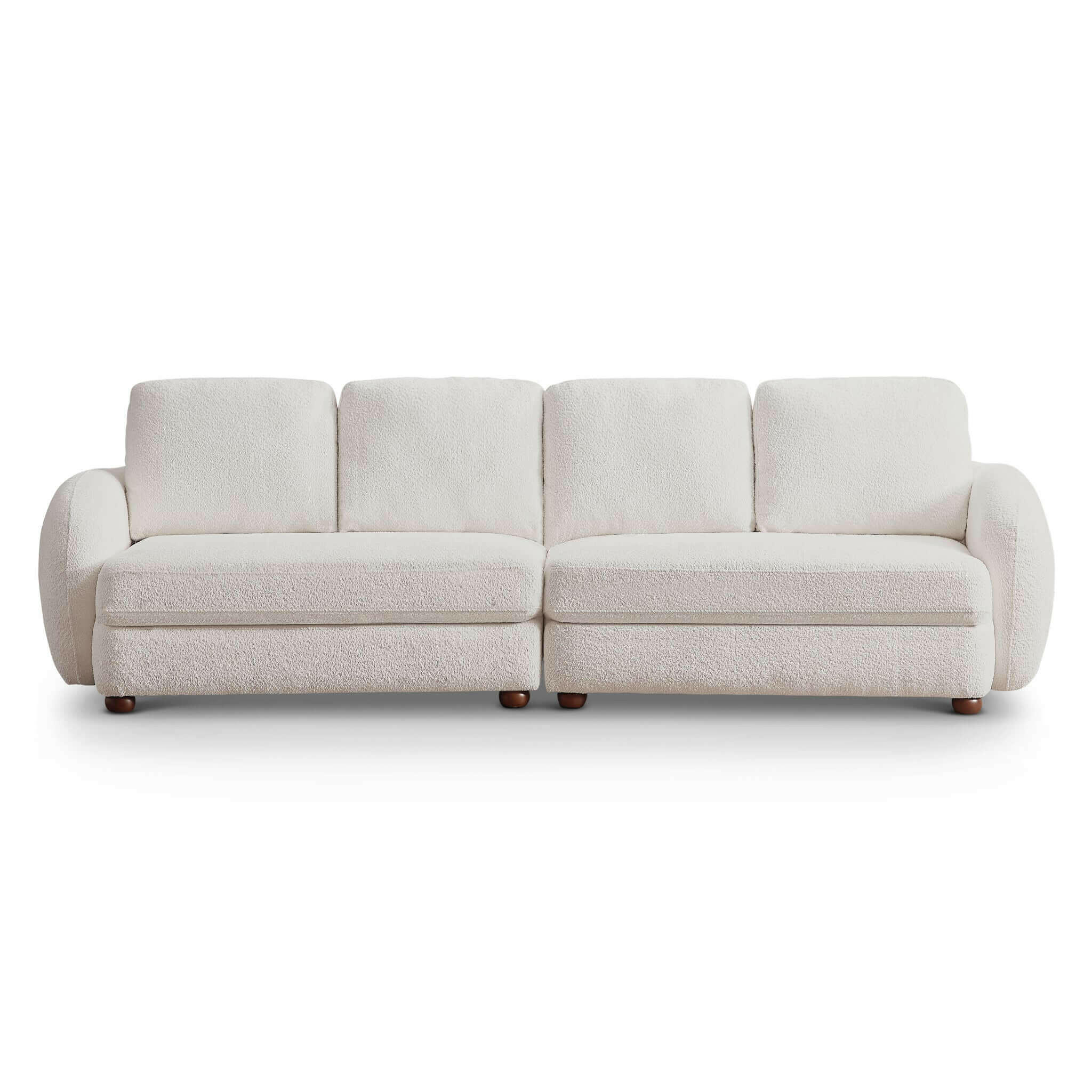 Paton 114.5" Boucle Fabric Sofa.