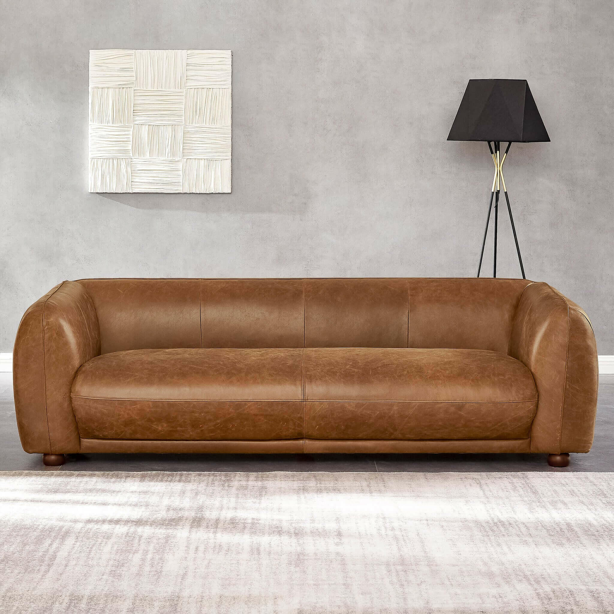 Marlon Luxury Italian Leather Sofa.