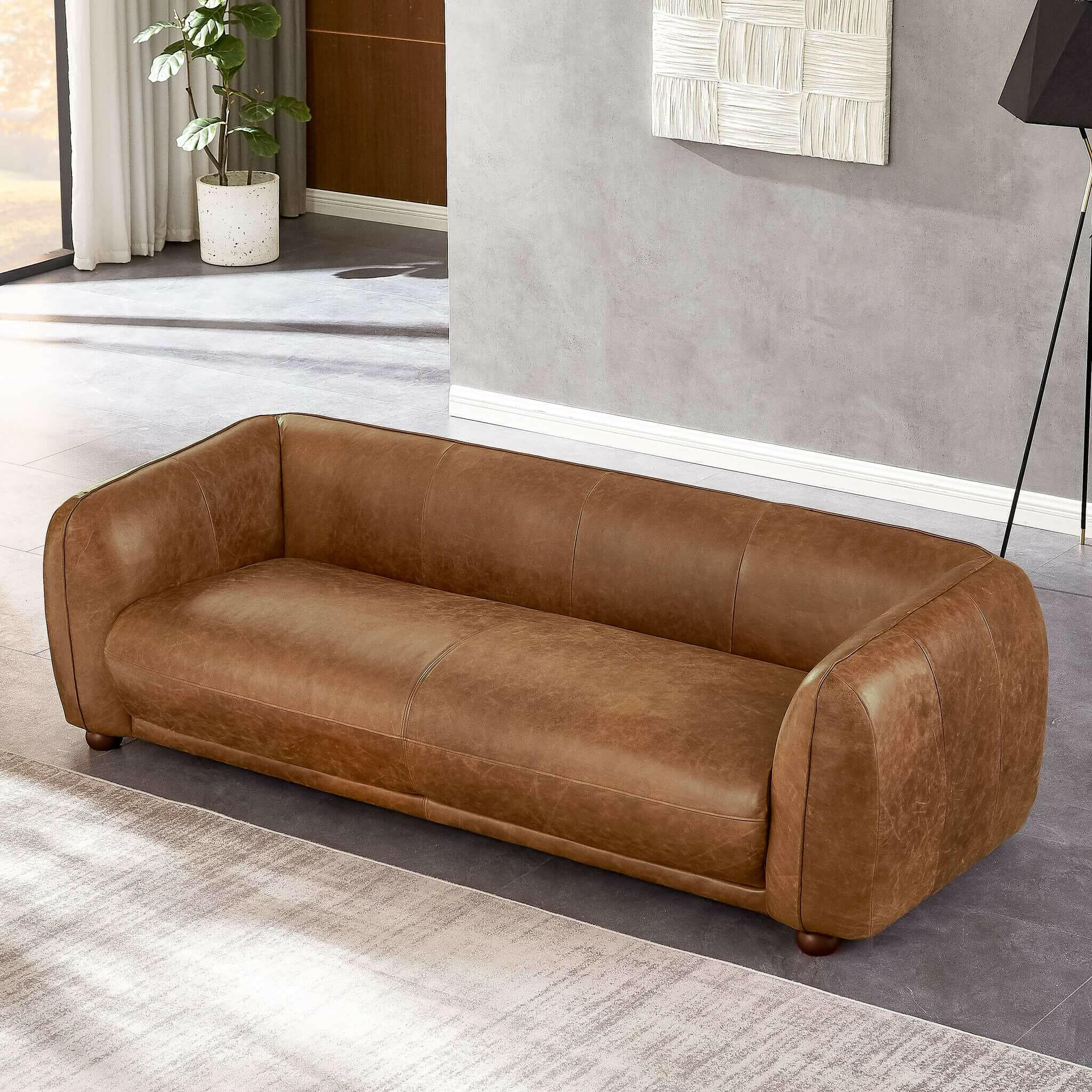 Marlon Luxury Italian Leather Sofa.