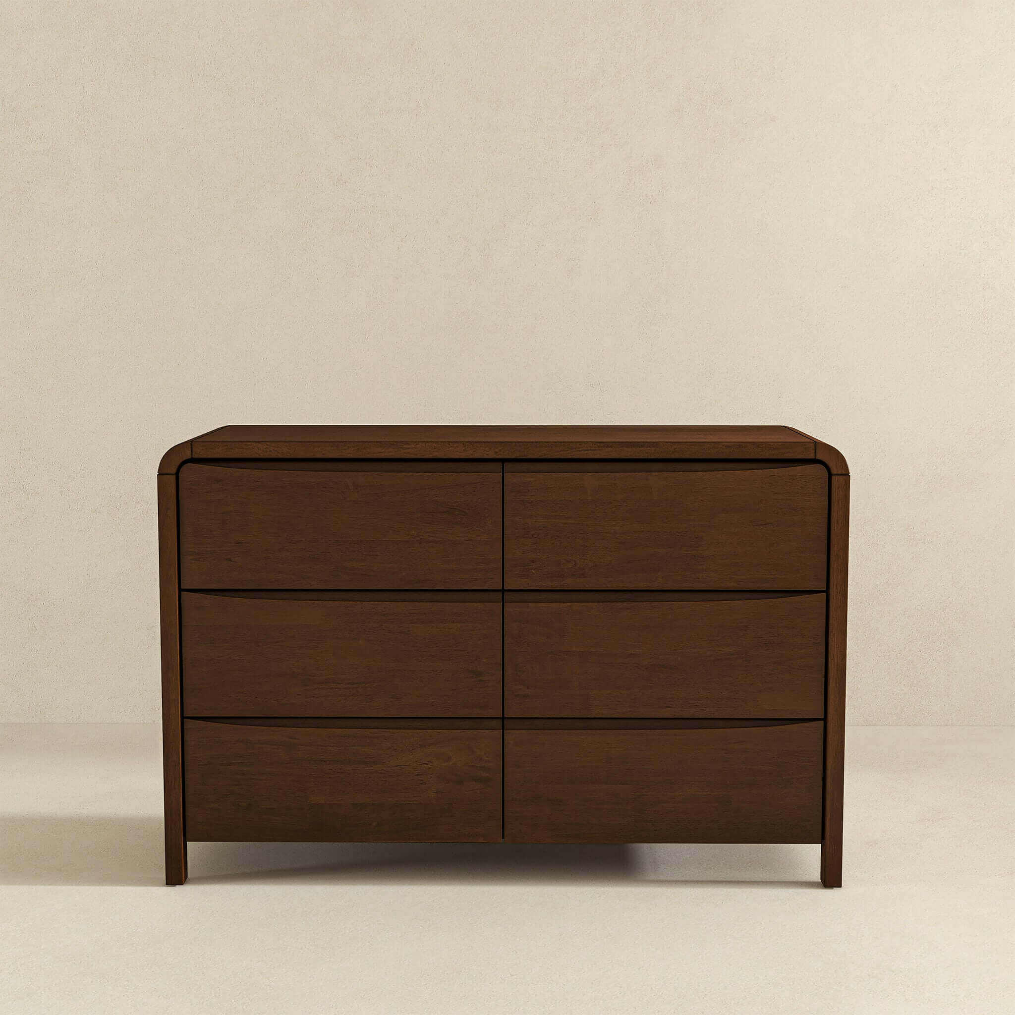 Lionel Mid Century Modern Solid Wood 6-Drawer Dresser.