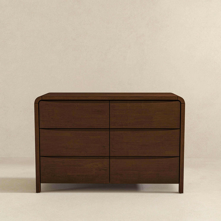 Lionel Mid Century Modern Solid Wood 6-Drawer Dresser.