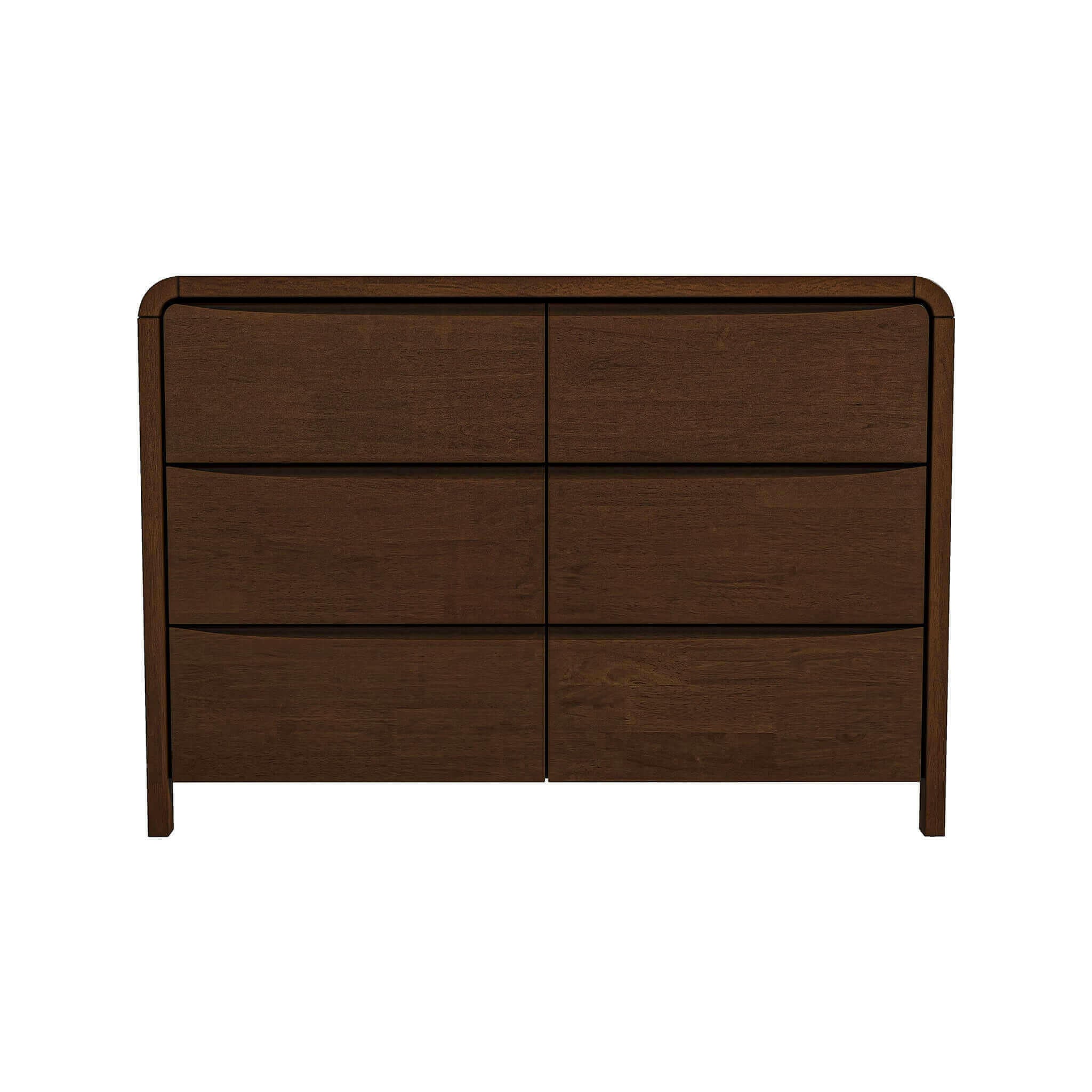 Lionel Mid Century Modern Solid Wood 6-Drawer Dresser.