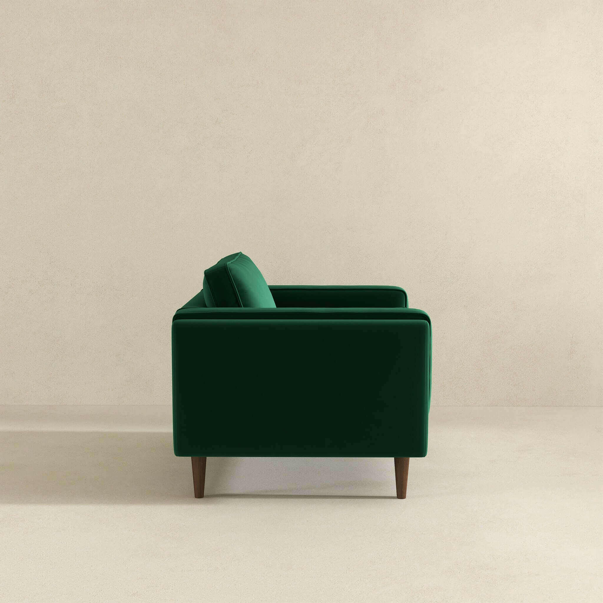 Amber Dark Green Velvet Lounge Chair.