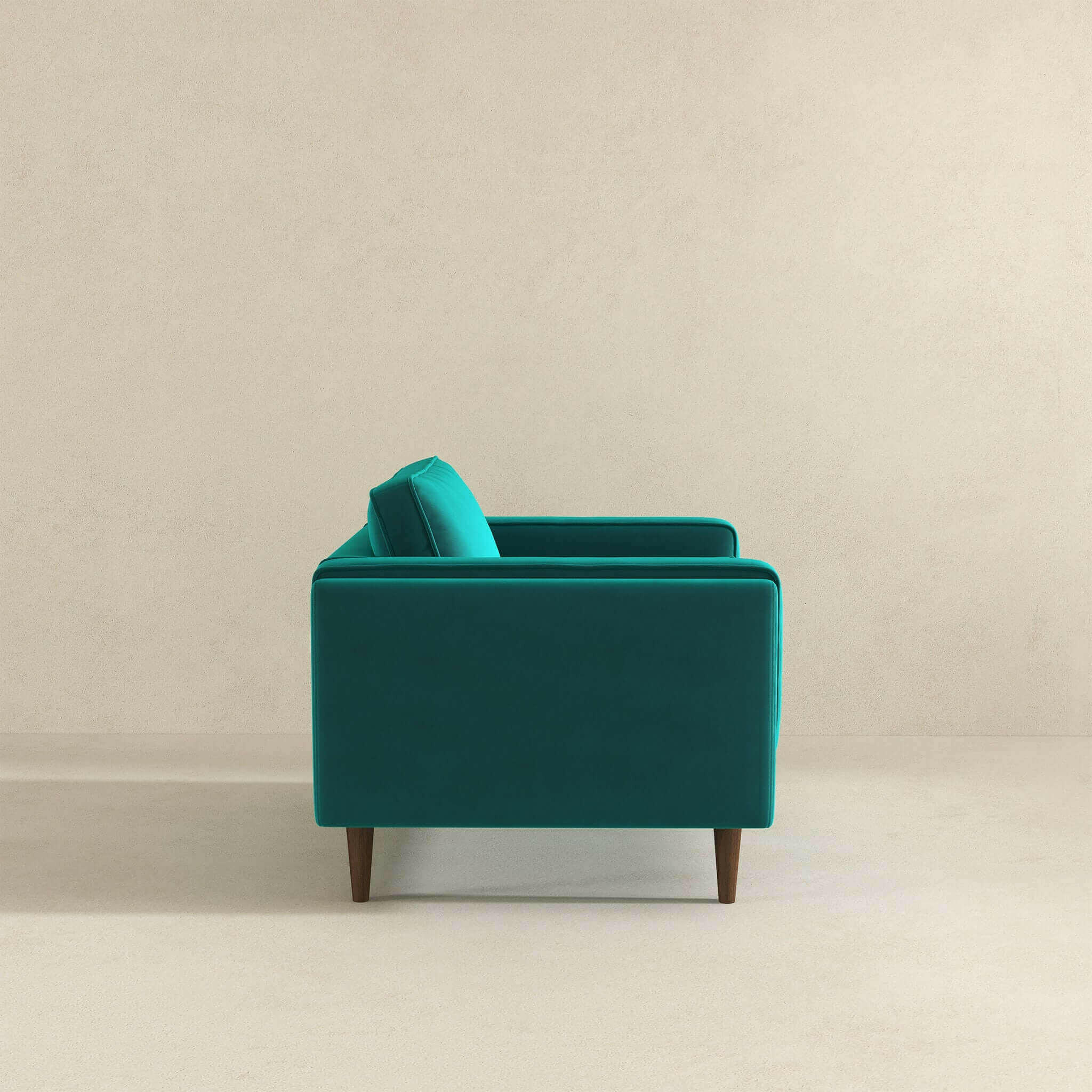 Amber Teal Velvet Lounge Chair.