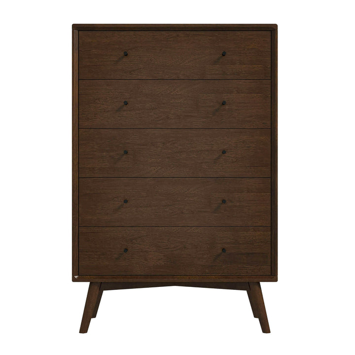 Caroline Mid Century Modern Solid Wood Dresser 5-Drawer.