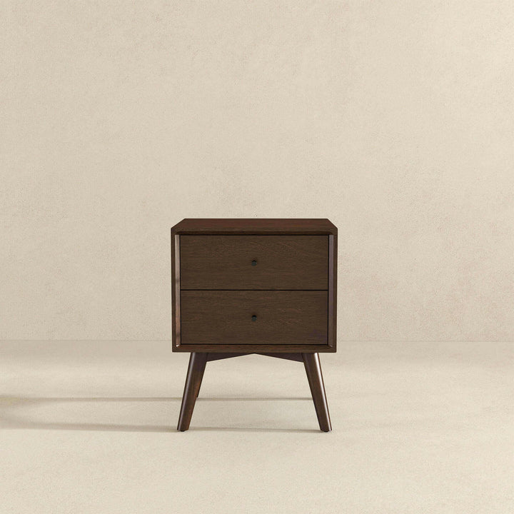 Alexa Mid Century Modern Style Night Stand 2-Drawer.