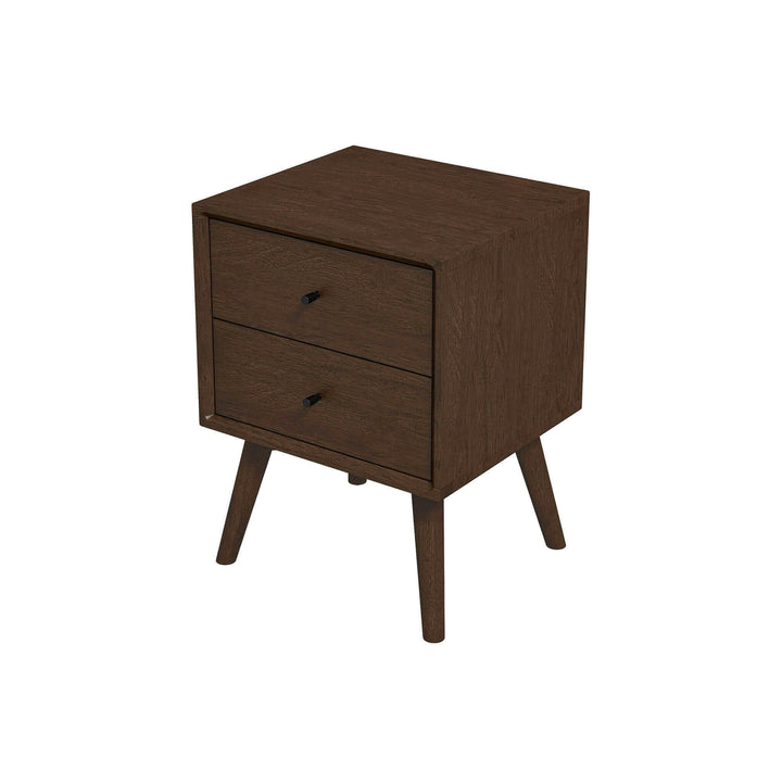 Alexa Mid Century Modern Style Night Stand 2-Drawer.