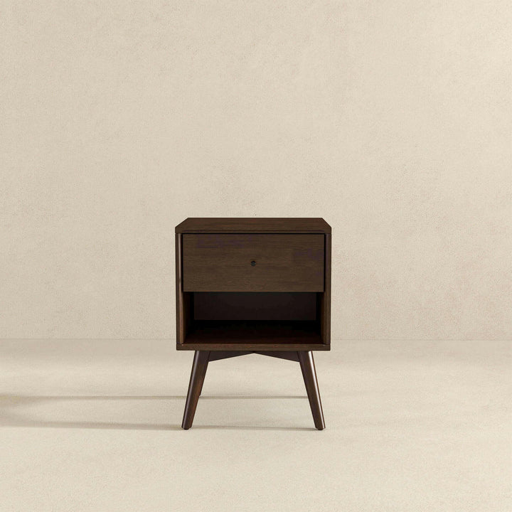 Caroline Mid Century Modern Style Night Stand 1-Drawer.