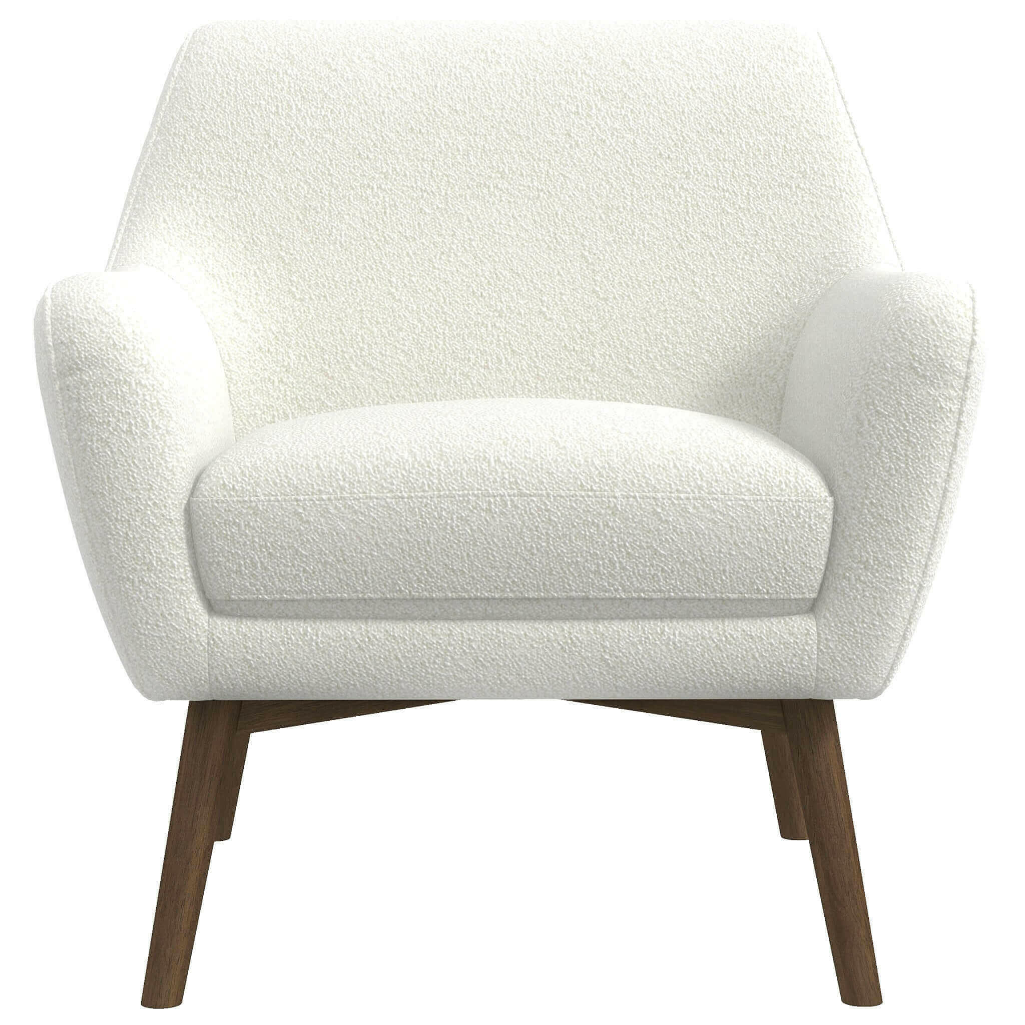 Panom White Boucle Lounge Chair.