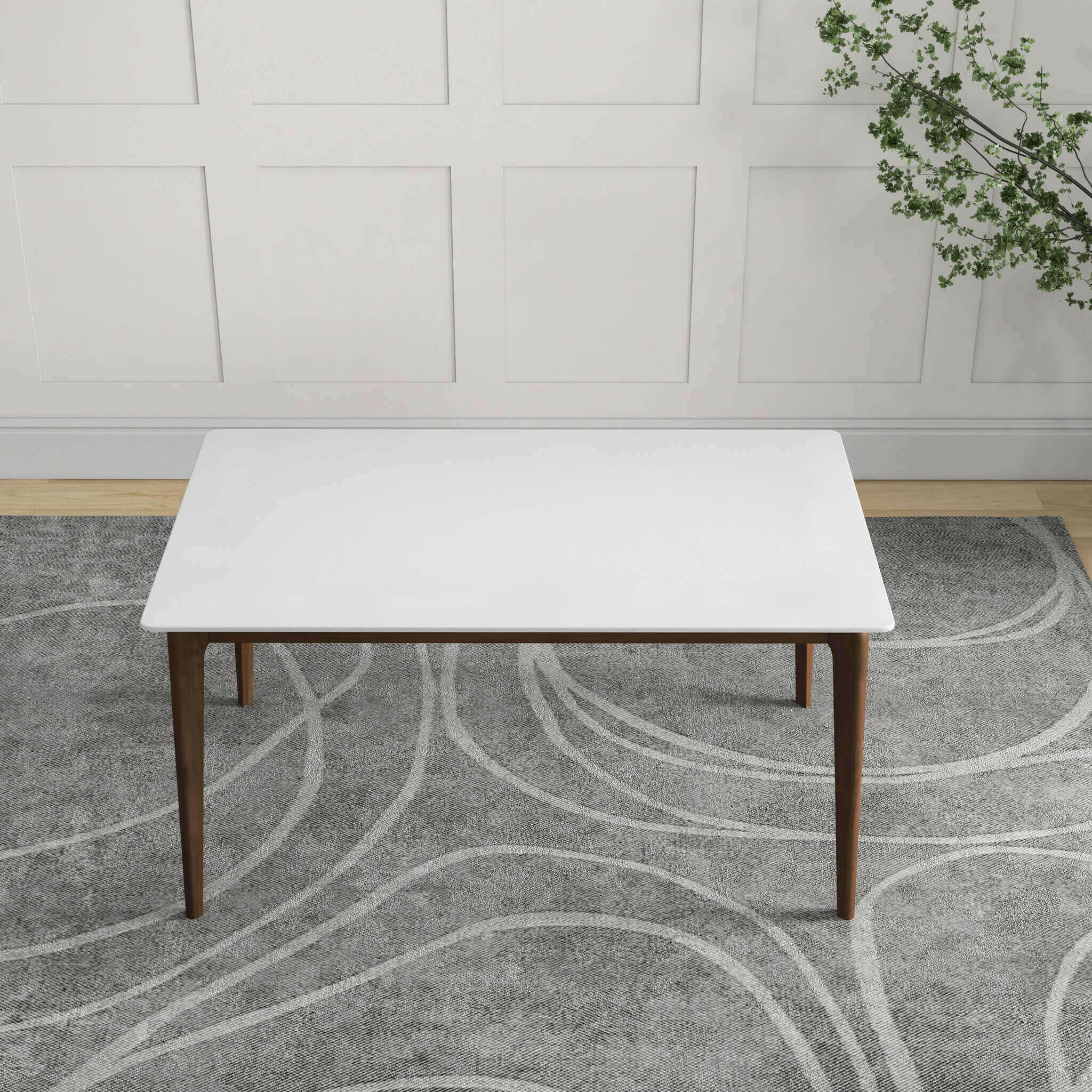 Lindsey Solid Wood White Top Dining Table.